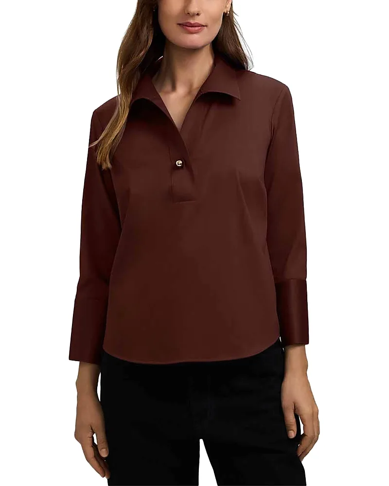 Catalina Sateen Popover Blouse