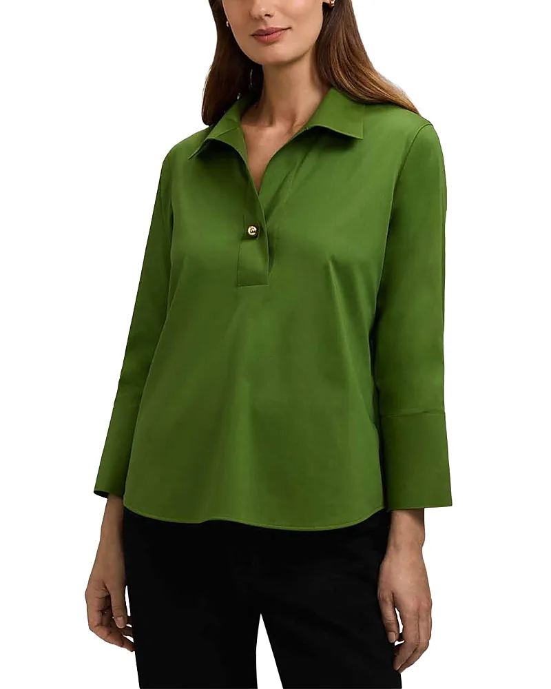 Catalina Sateen Popover Blouse