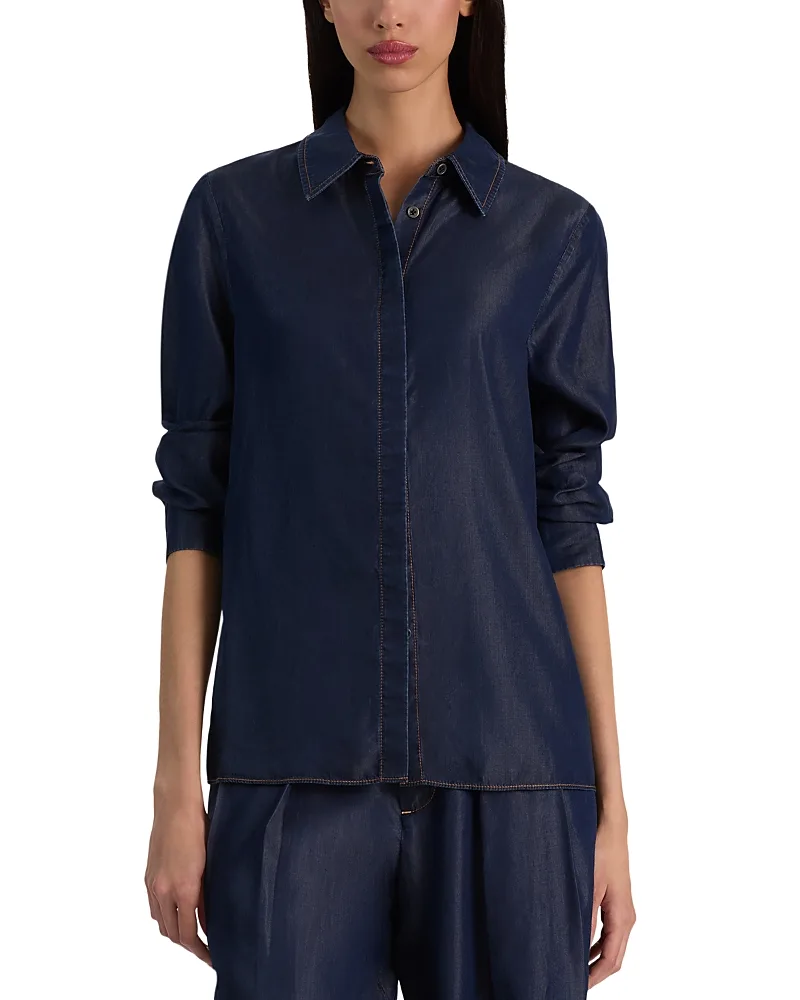 Willa Relaxed Denim Shirt by Alice And Olivia