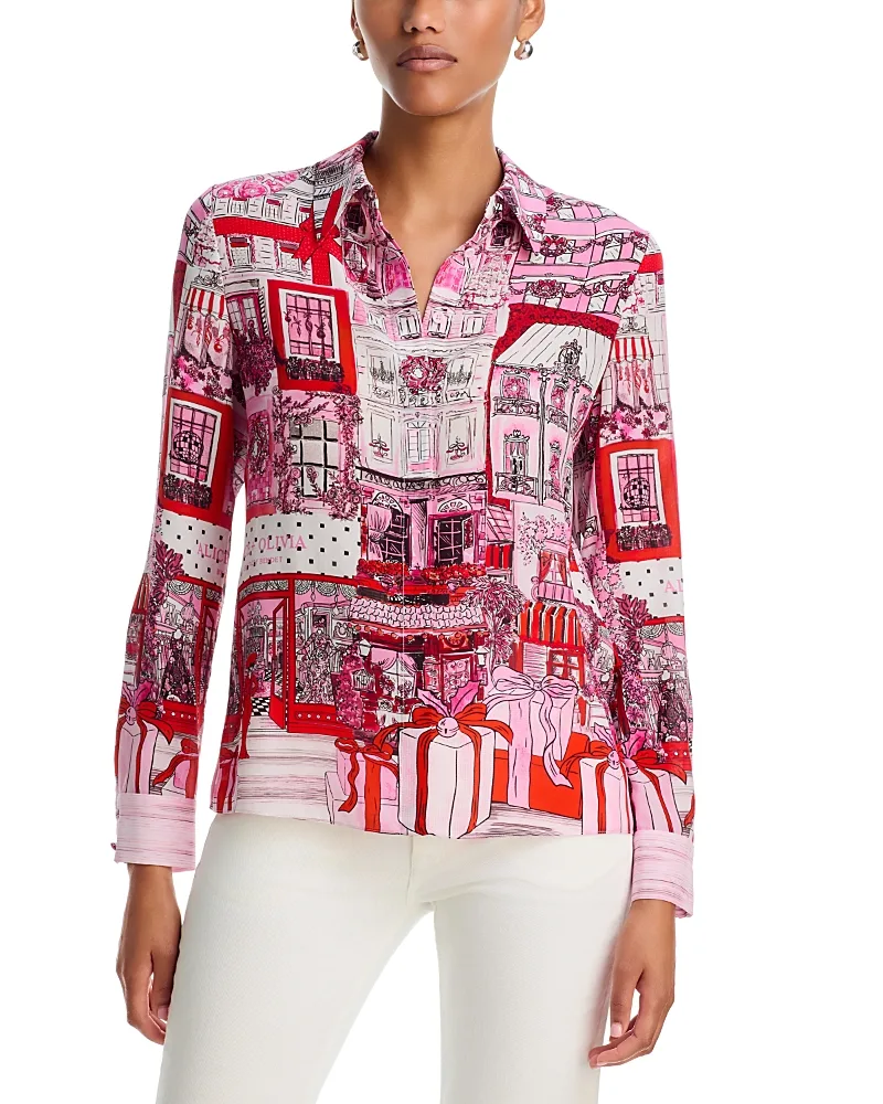 Willa Silk Staceface Top by Alice And Olivia