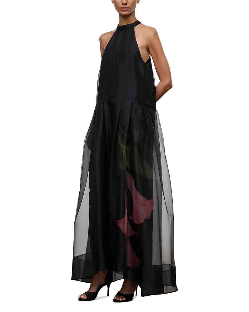 Laney Halter Tie Back Dress by STAUD