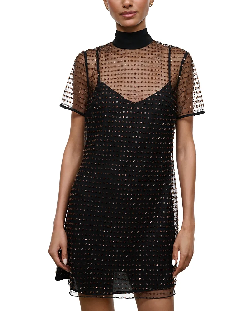 Ilana Embellished Mini Dress by STAUD