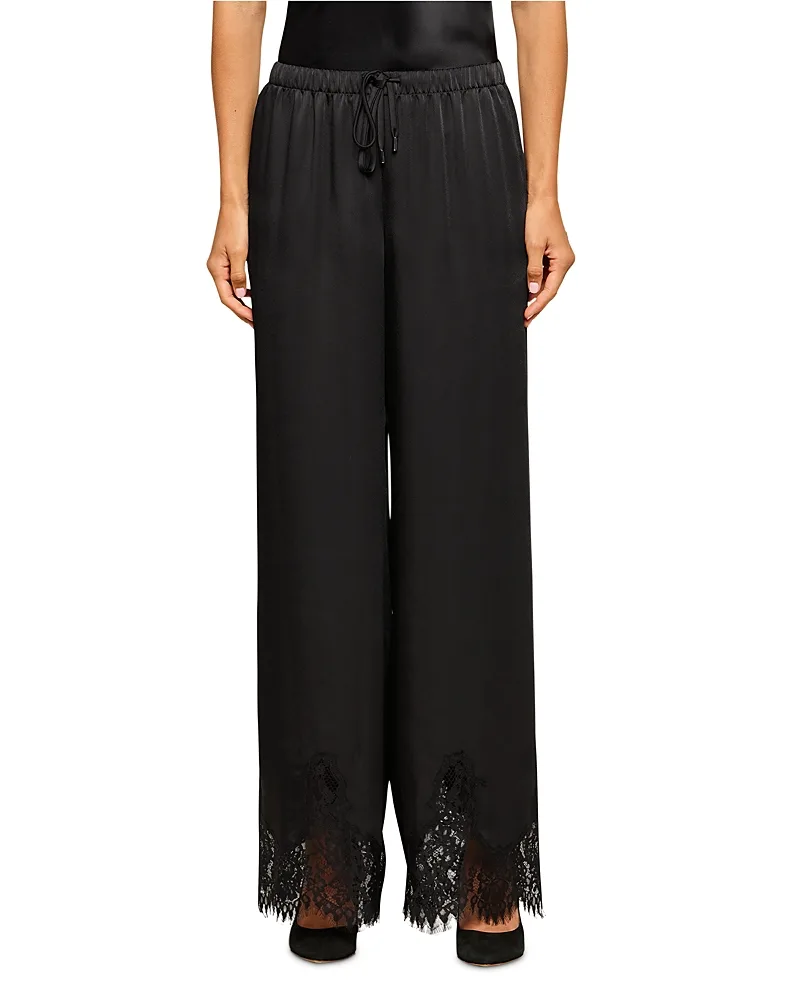 Mirel Lace Trim Drawstring Pants