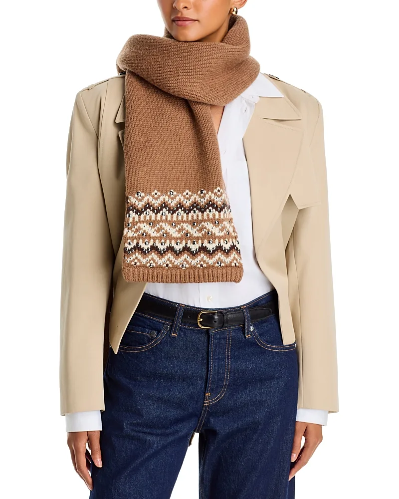 Fallon Studded Fair Isle Scarf by rag & bone