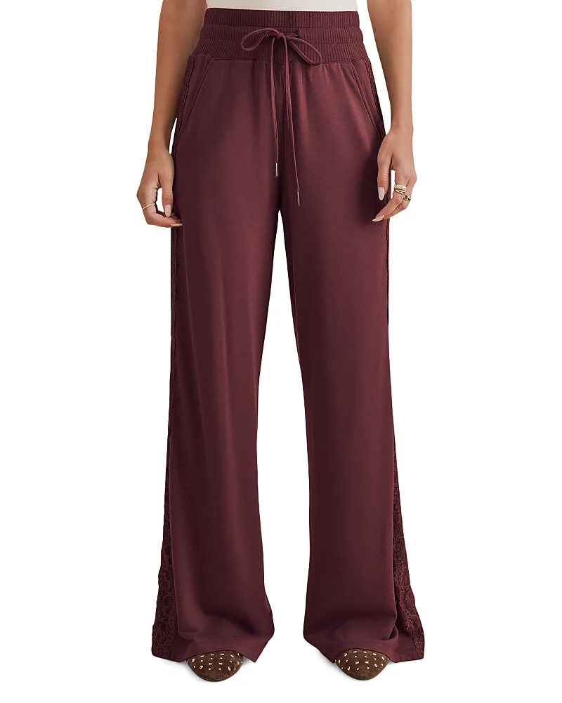 Supersoft Lace Trim Pants by Splendid
