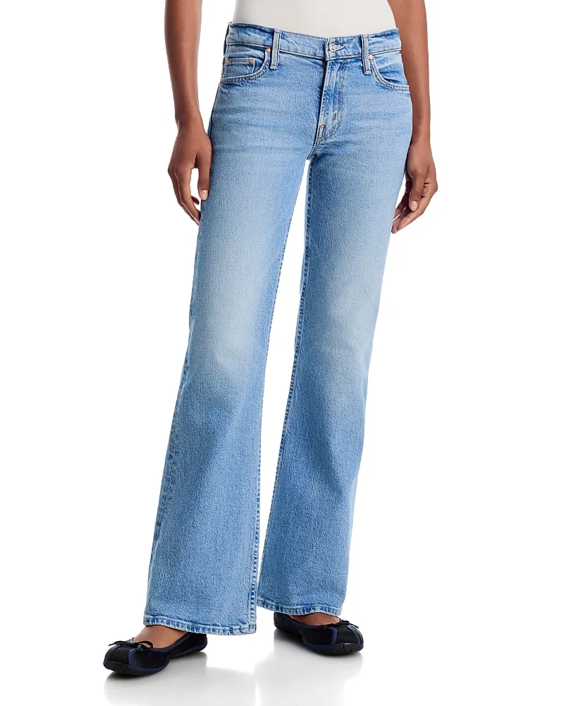 The Jinx Sneak Mid Rise Wide Leg Jeans by MOTHER