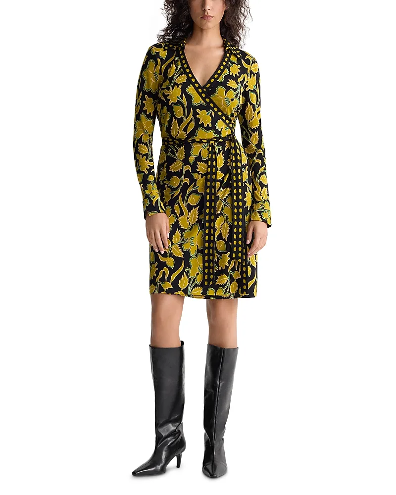 Tamara Jersey Collared Wrap Dress by Diane Von Furstenberg