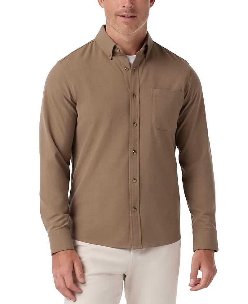 City Flannel Trim Fit Shirt by Mizzen+main