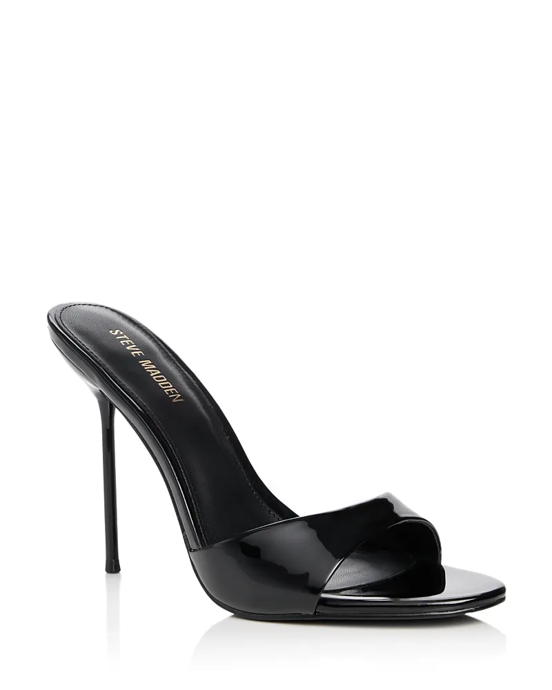 Davina Faux Patent Leather High Heel Sandals by Steve Madden