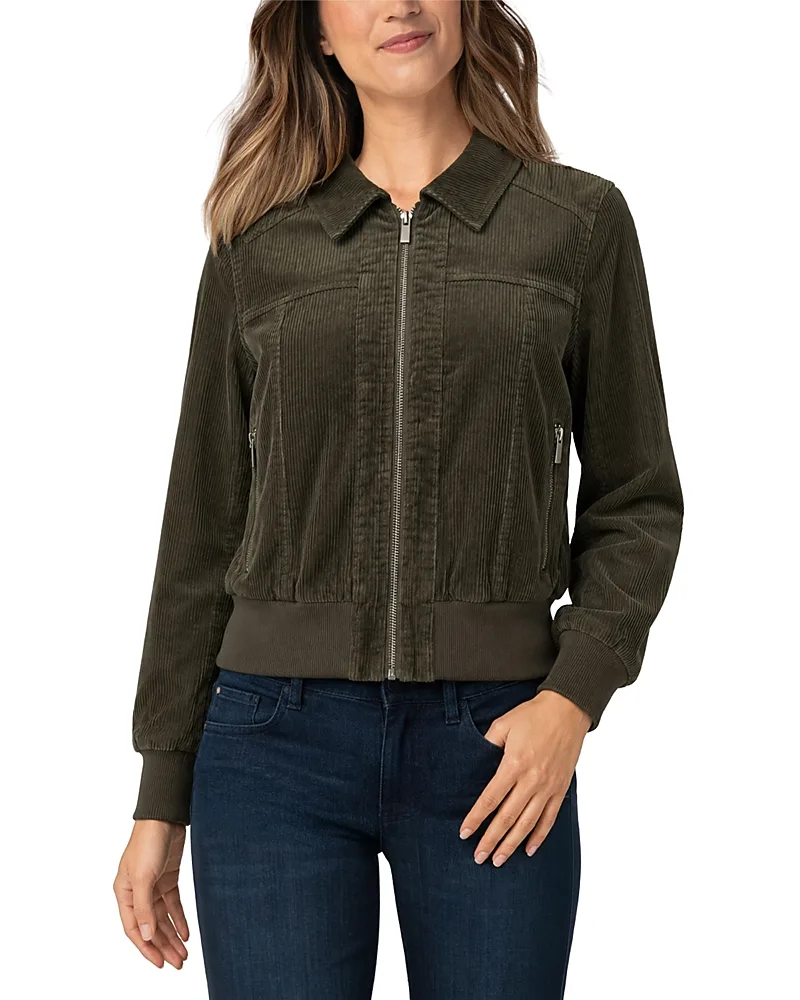 Collared Zip Front Bomber Jacket by Liverpool Los Angeles