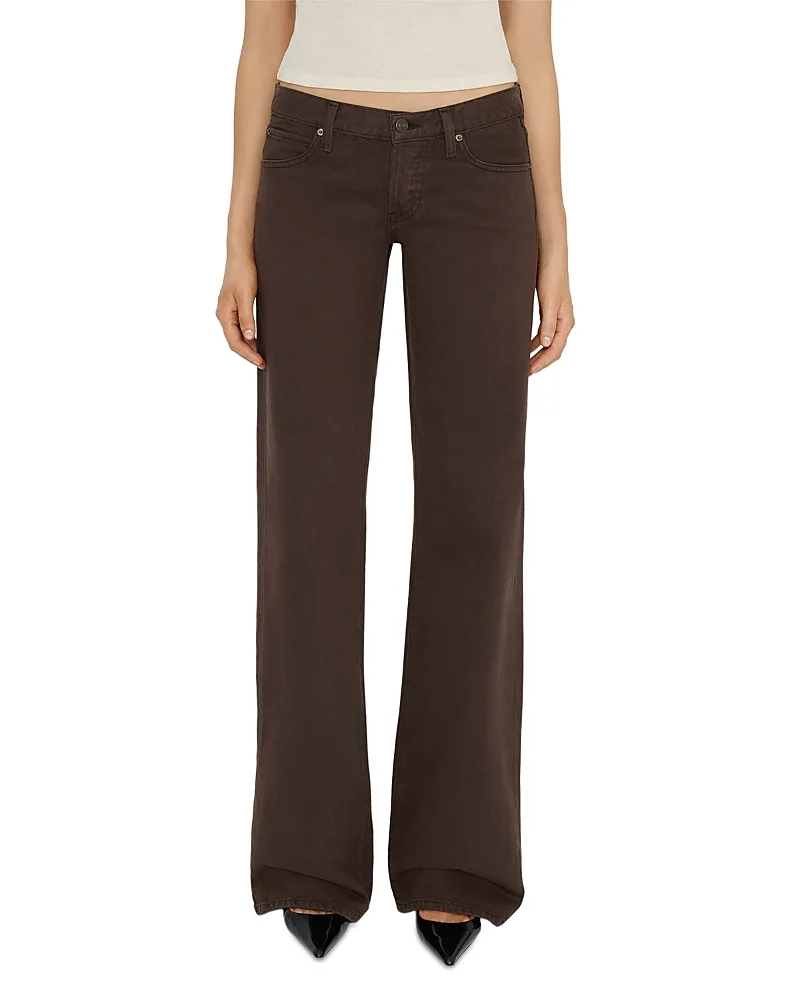 Frame x Amelia Gray the Pixie Gray Low Rise Wide Flare Leg Jeans by FRAME