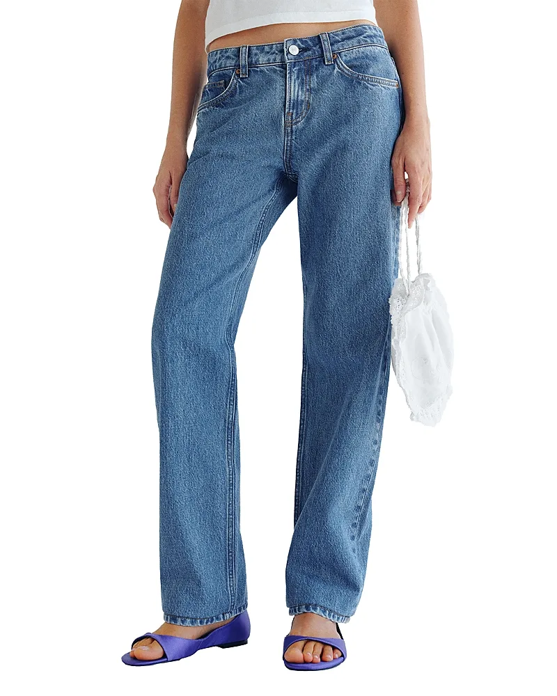 Charlee Cotton Low Rise Straight Leg Jeans by Reformation
