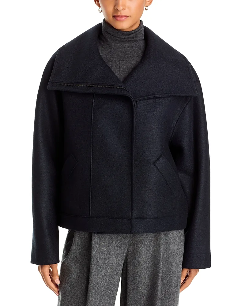 Wool Biker Jacket by Harris Wharf London