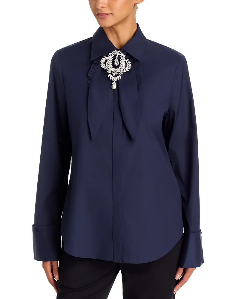 Rocco Ruffled Tie Neck Blouse