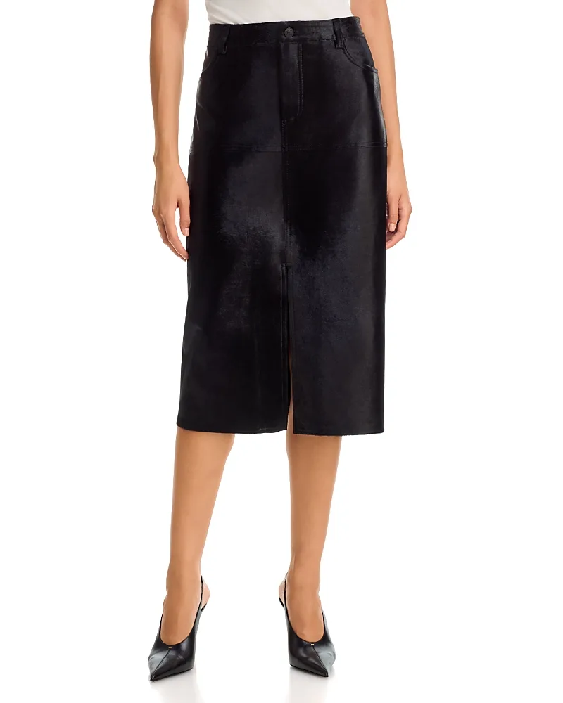 Cindy Calf Hair Midi Skirt by Kobi Halperin