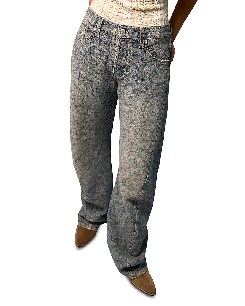 Fable Twisted Jacquard High Rise Jeans by Free People