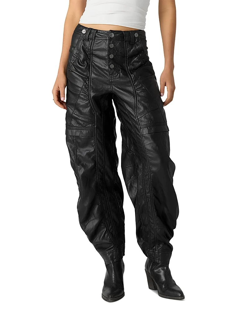 Definition Workwear Faux Leather Pants by Free People