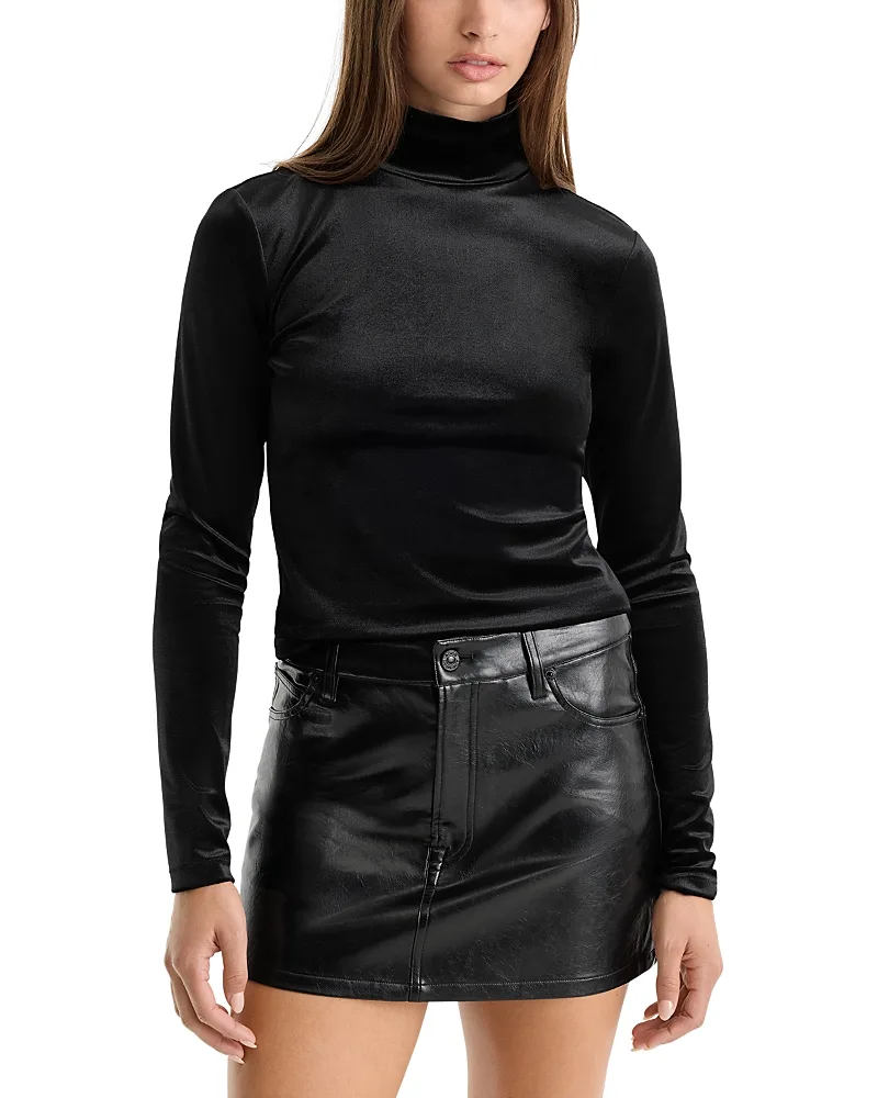 The Velvet Turtleneck Top by GOOD AMERICAN