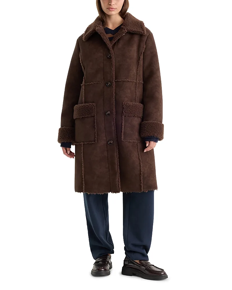 The Faux Suede Long Coat