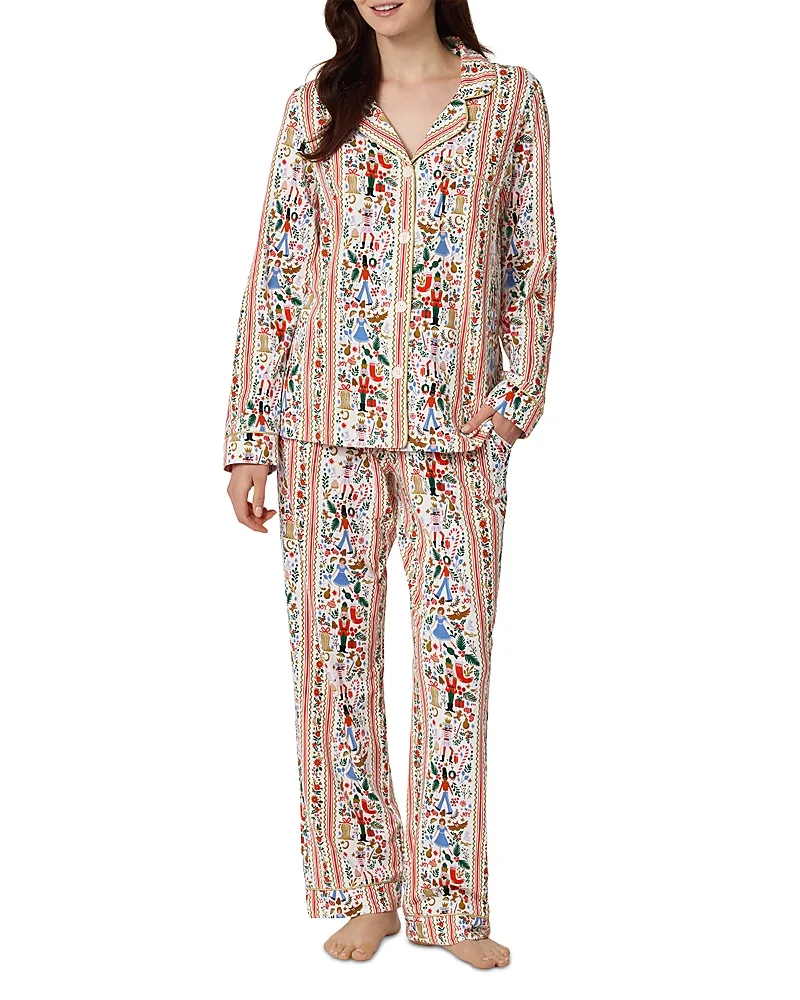 BedHead Pajamas x Rifle Paper Co. Cotton Stretch Knit Pajama Set by Bedhead Pajamas