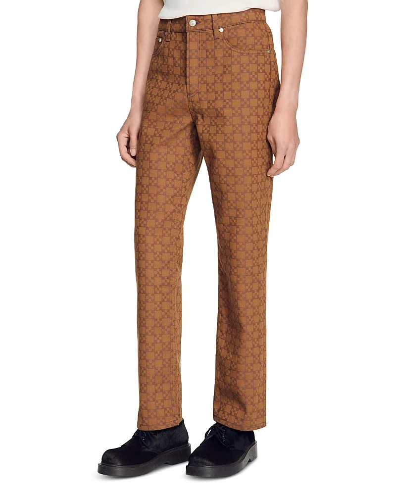 Regular Fit Square Cross Motif 30.7 Jeans by Sandro