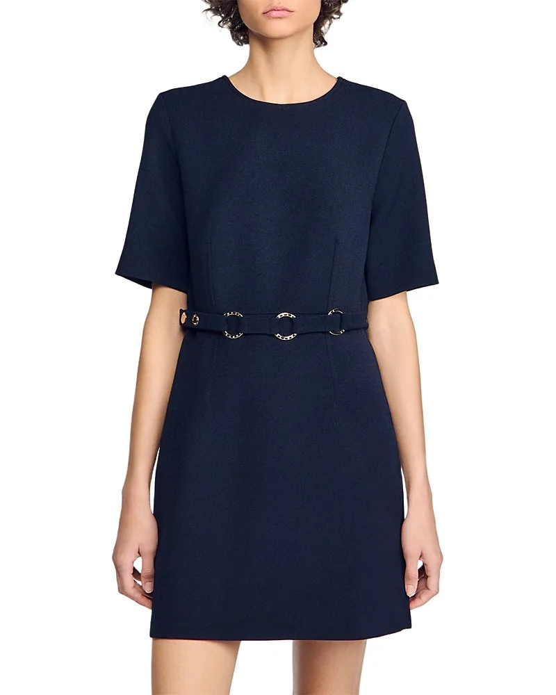 Julia Ring Belt Mini Dress by Sandro