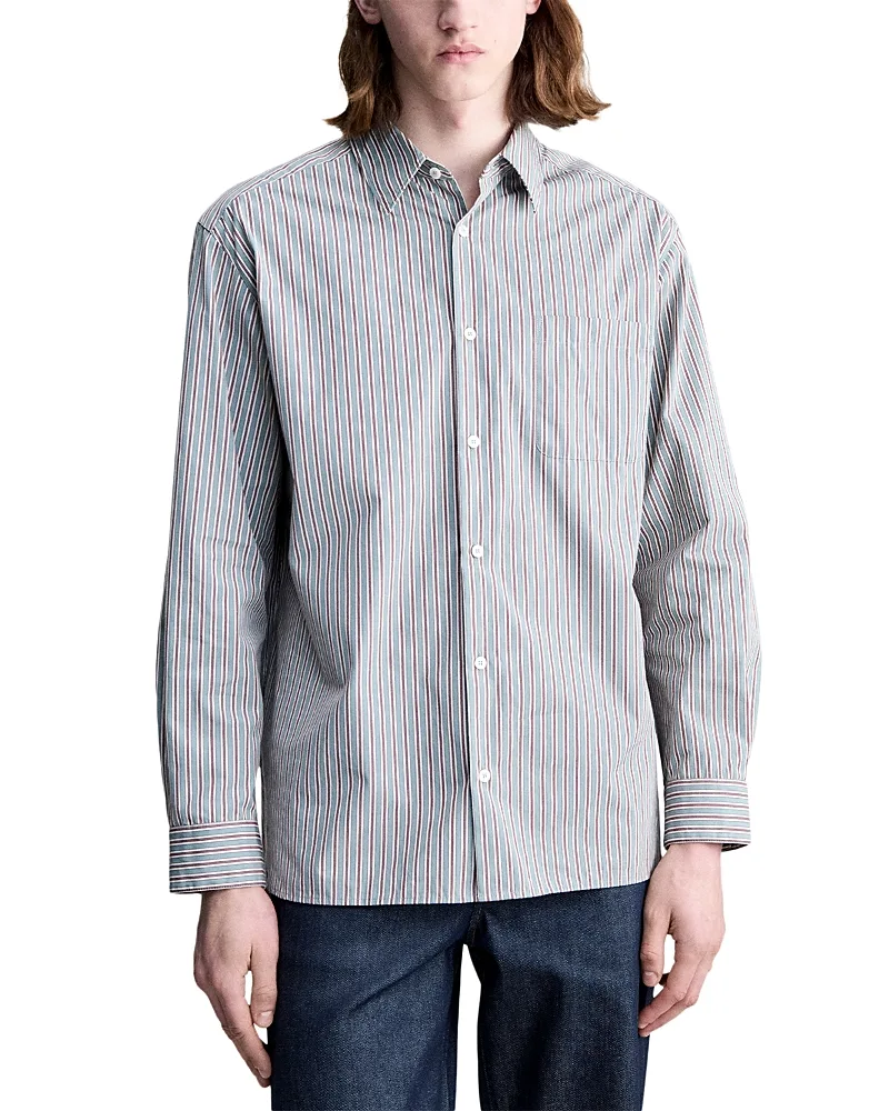 Chemise Malo Cotton Stripe Pocket Shirt by A.P.C.