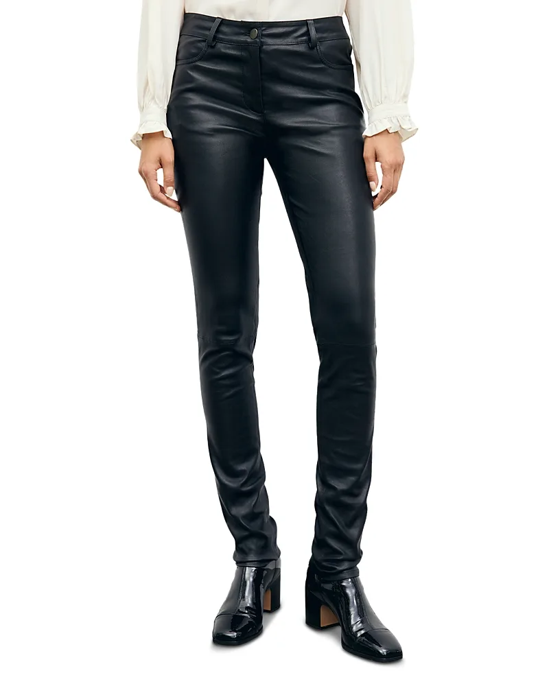 Muse Leather Straight Pants by Gerard Darel