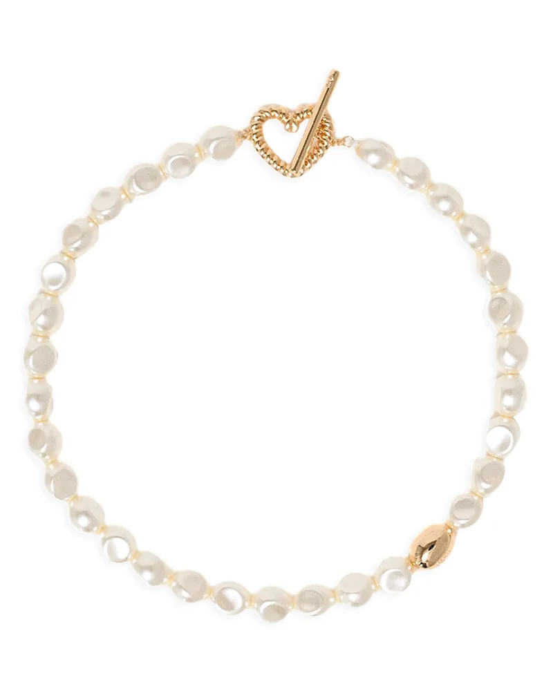 Imitation Pearl Choker Necklace, 15.7" by Maje