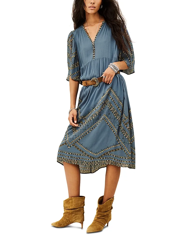 Pacifica Elbow Sleeve Midi Dress by Ba & sh