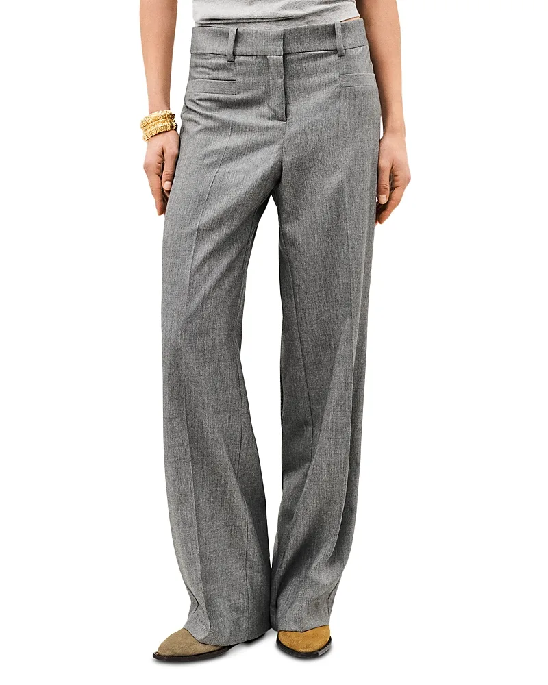 Cistachio Mid Rise Wide Leg Pants by Ba & sh