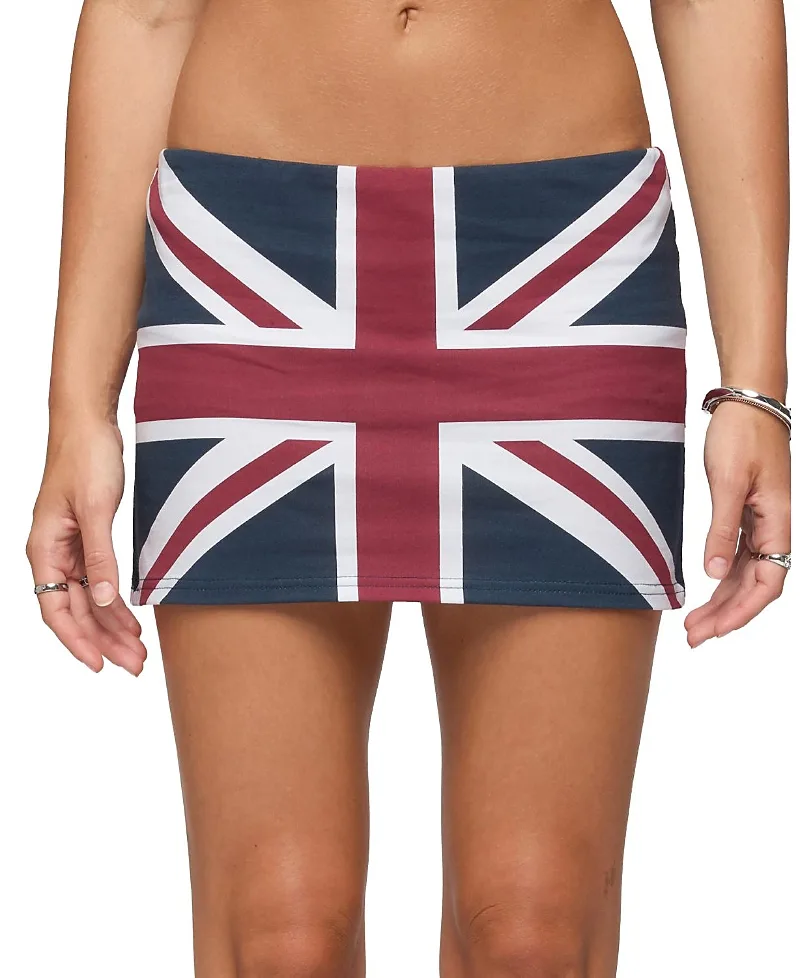 Uk Lover Mini Skort by Edikted