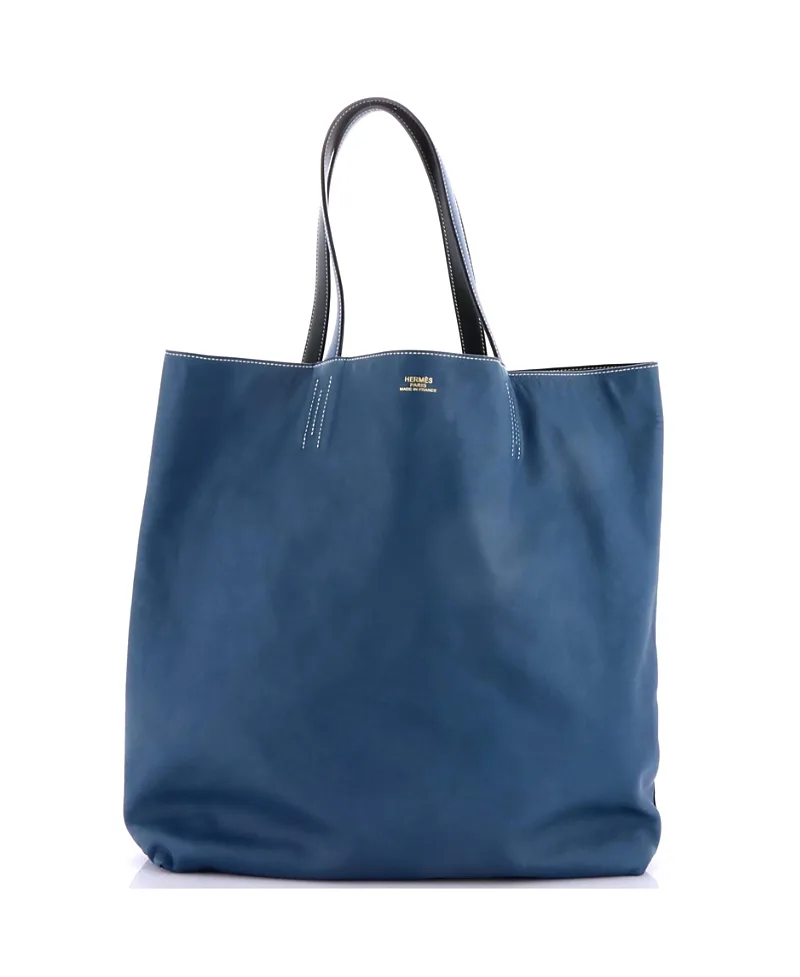 Pre-Owned Hermes 45 Double Sens Tote Veau Sikkim by Hermes