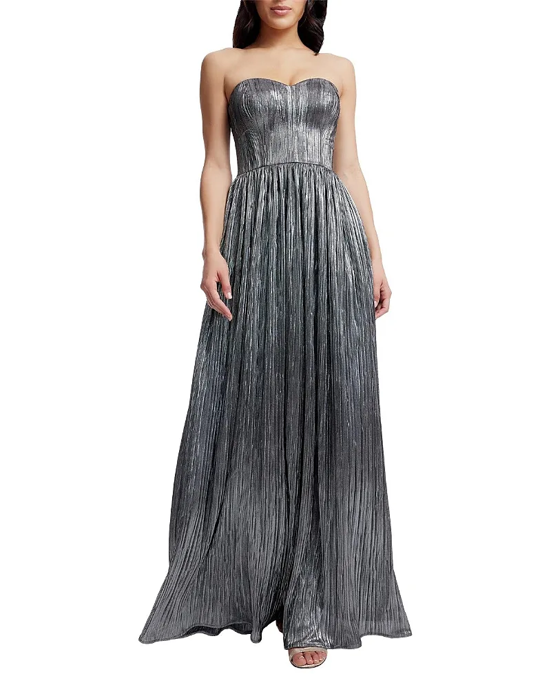 Audrina Plisse Maxi Gown by Dress the Population