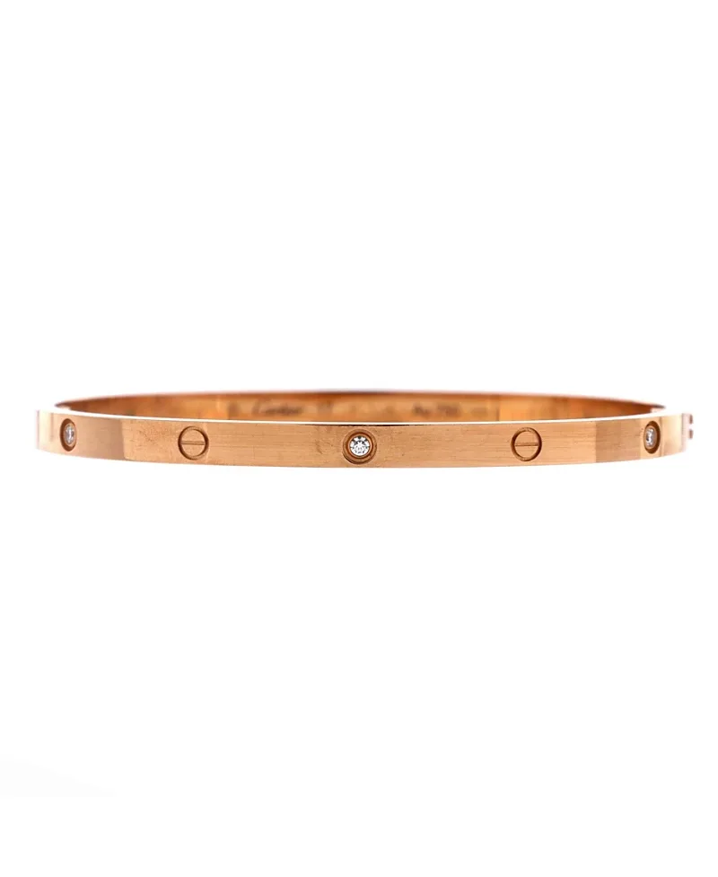 Pre-Owned Cartier Small Love 6 Diamond Bracelet 18K Rose Gold and Diamonds