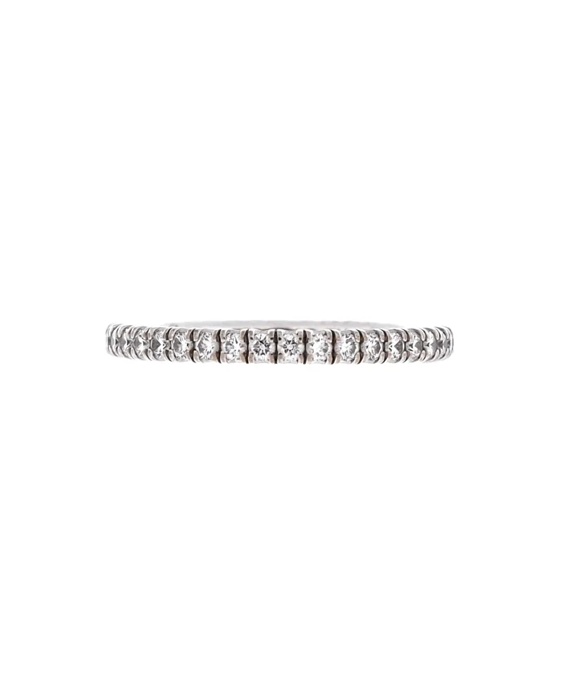 Pre-Owned Cartier 2mm Etincelle De Cartier Eternity Wedding Band Ring 18K White Gold and Diamonds