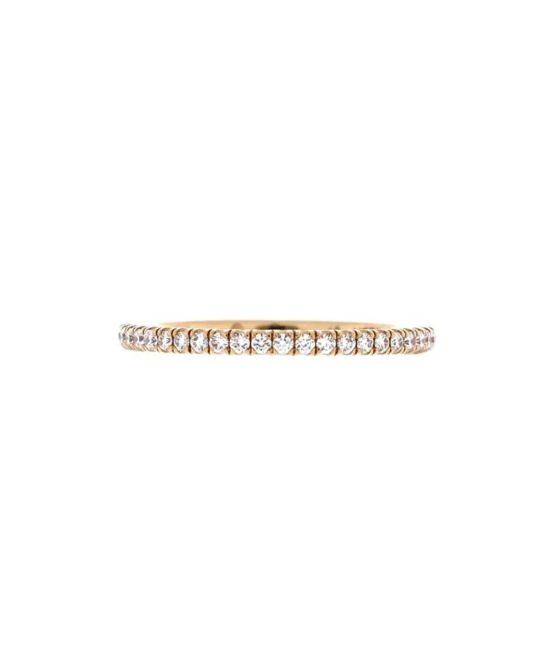 Pre-Owned Cartier 1.5mm Etincelle De Cartier Eternity Wedding Band Ring 18K Gold and Diamonds by Cartier's