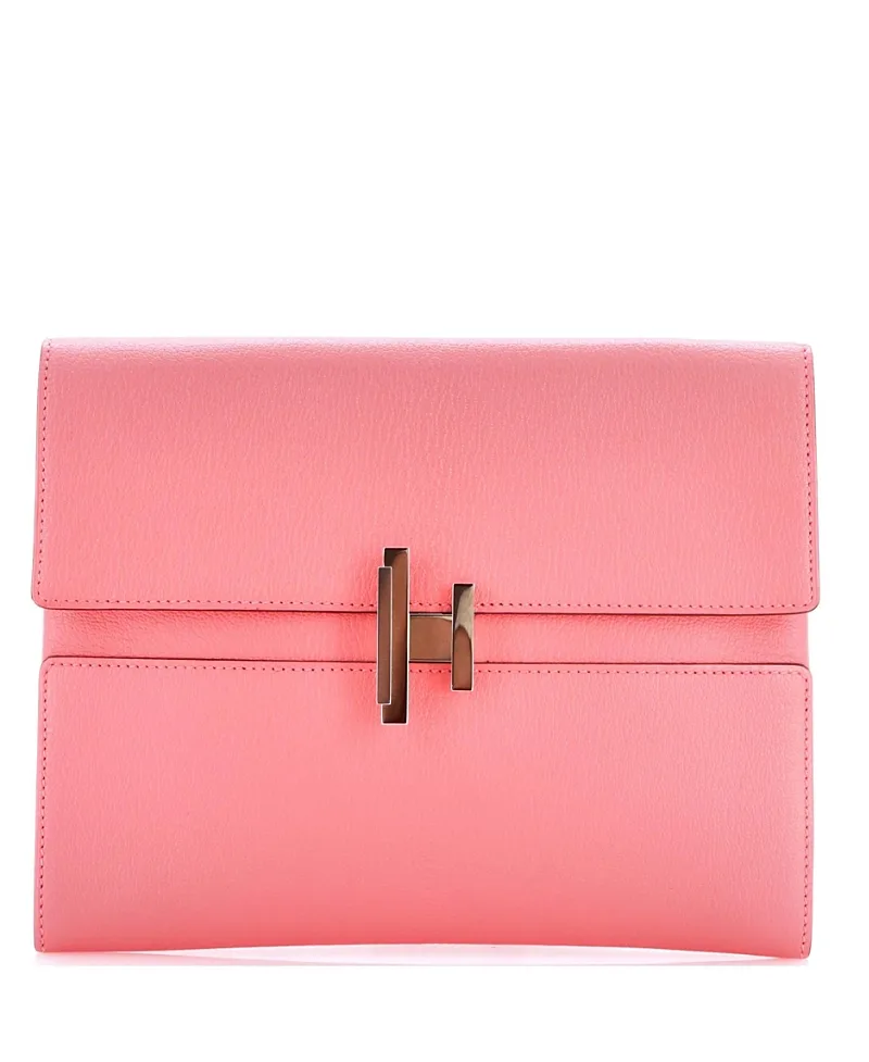 Pre-Owned Hermes Cinhetic Clutch Chevre Mysore by Hermes