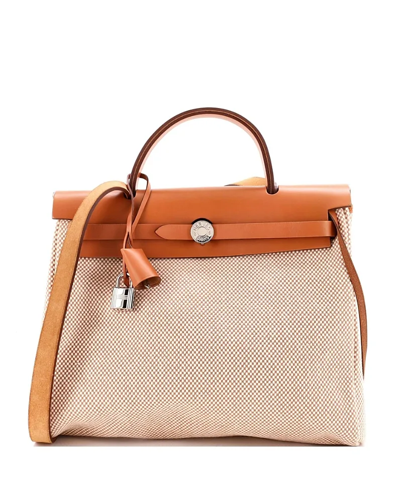 Pre-Owned 31 Herbag Zip Criss Viking Toile and Leather