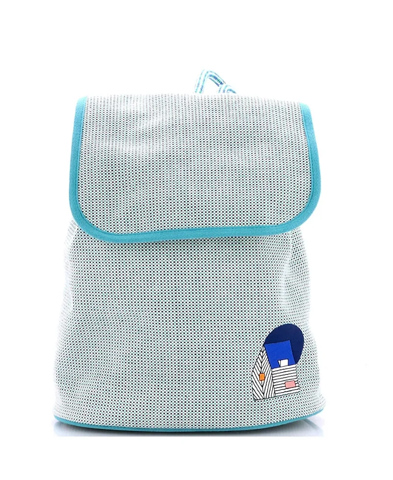 Pre-Owned Les Cabanes Backpack Embroidered Toile by Hermes