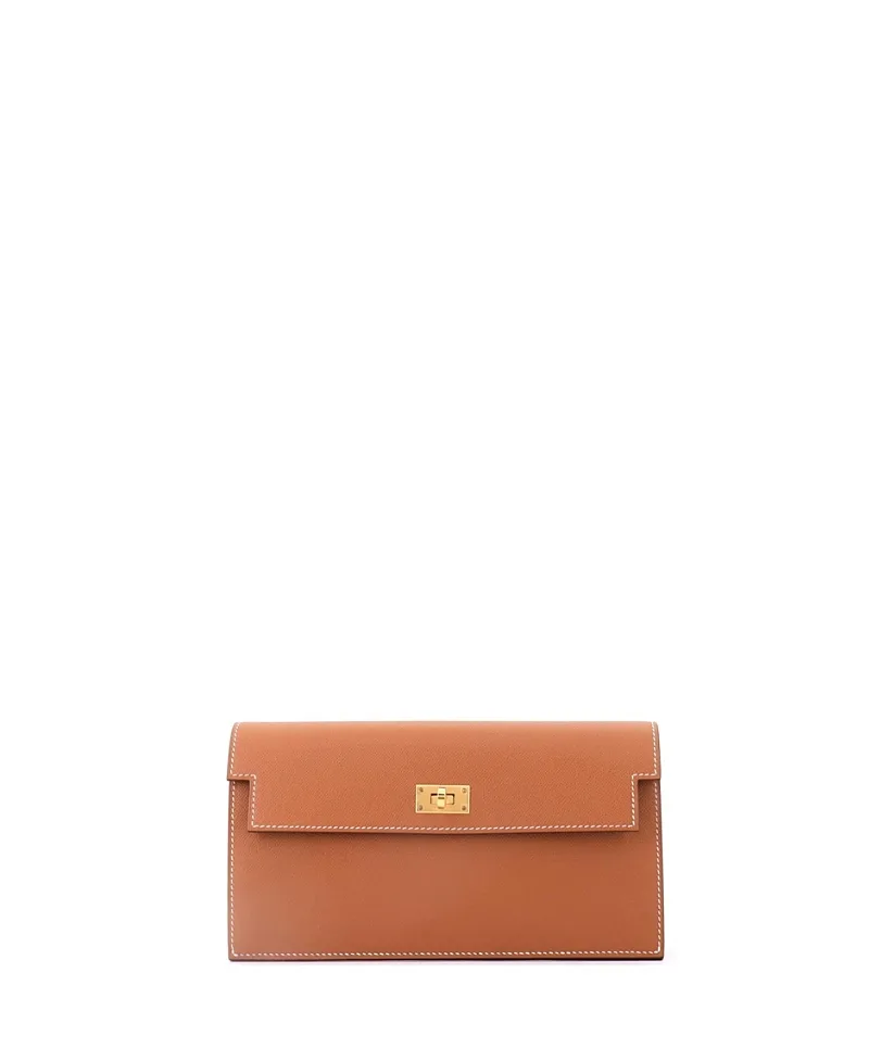 Pre-Owned Long Kelly Pocket Wallet Madame