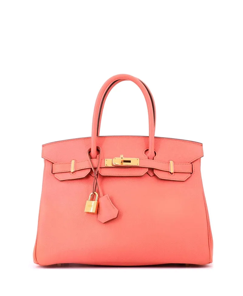 Pre-Owned Birkin 30 Handbag Epsom with Gold Hardware by Hermes