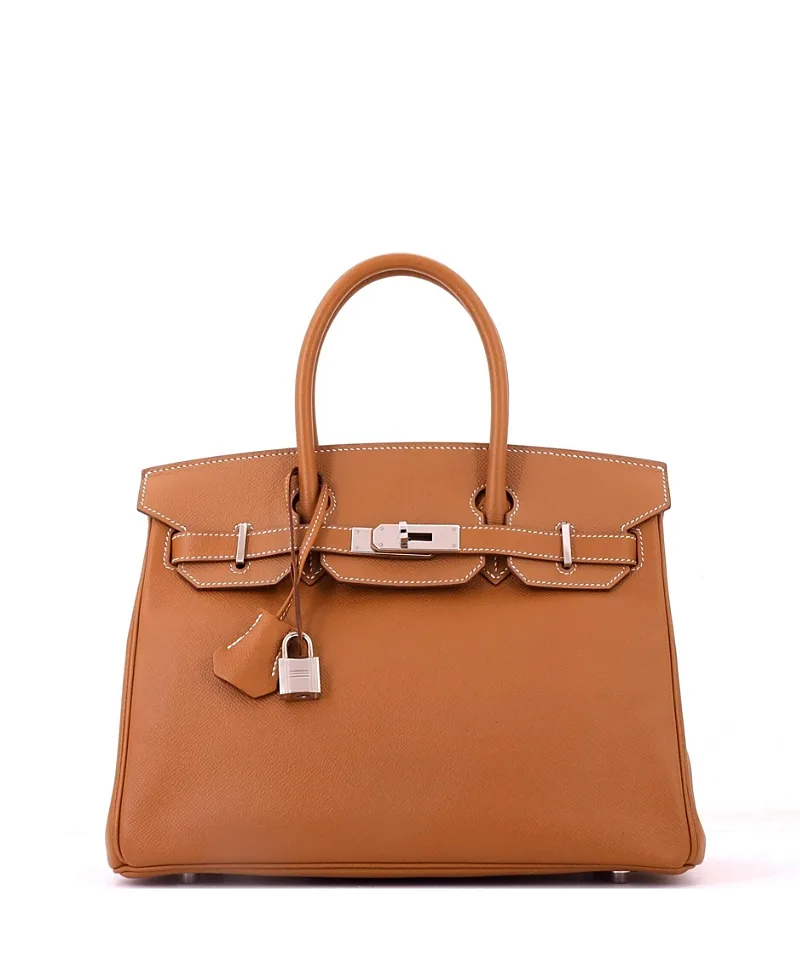 Pre-Owned Birkin 30 Handbag Epsom with Palladium Hardware