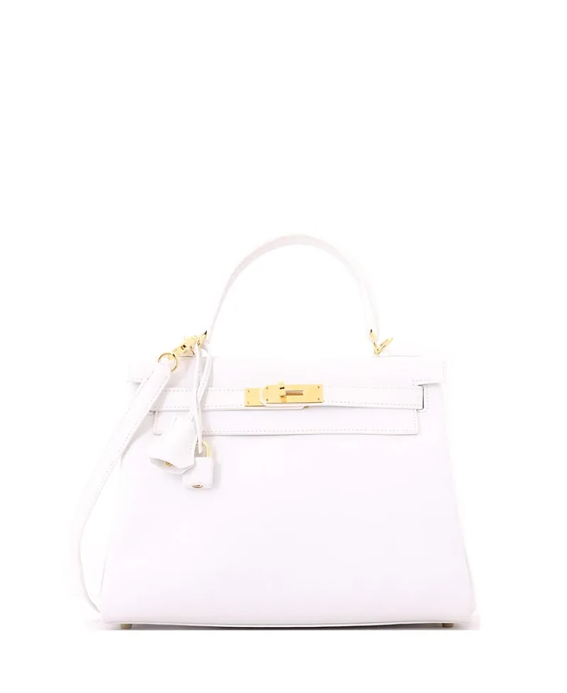 Pre-Owned Kelly 28 Handbag Evercolor with Gold Hardware by Hermes