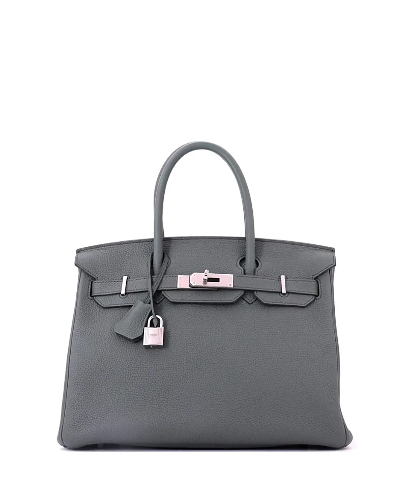 Pre-Owned Birkin 30 Handbag Togo with Palladium Hardware