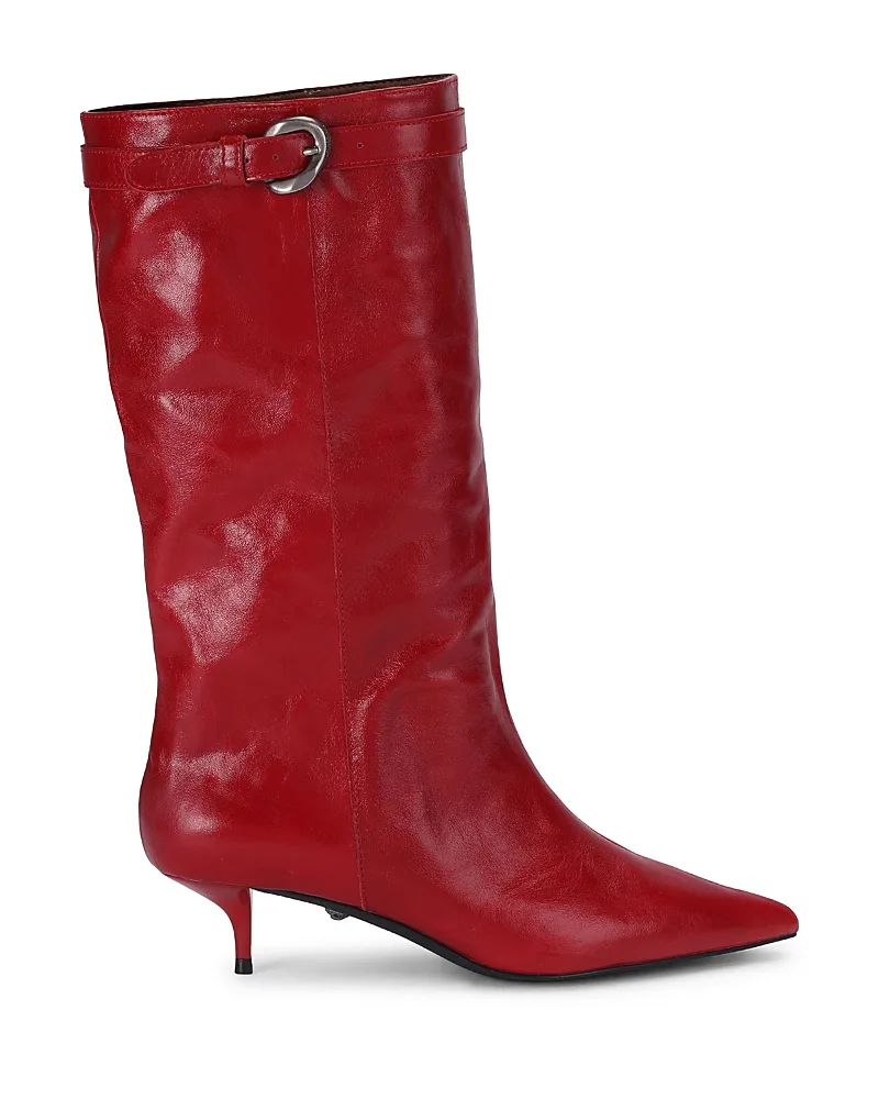 Opera Leather Mid Calf Boots by Kurt Geiger