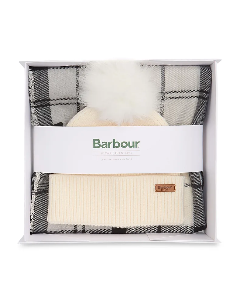 Dover Beanie & Hailes Scarf Boxed Gift Set by Barbour