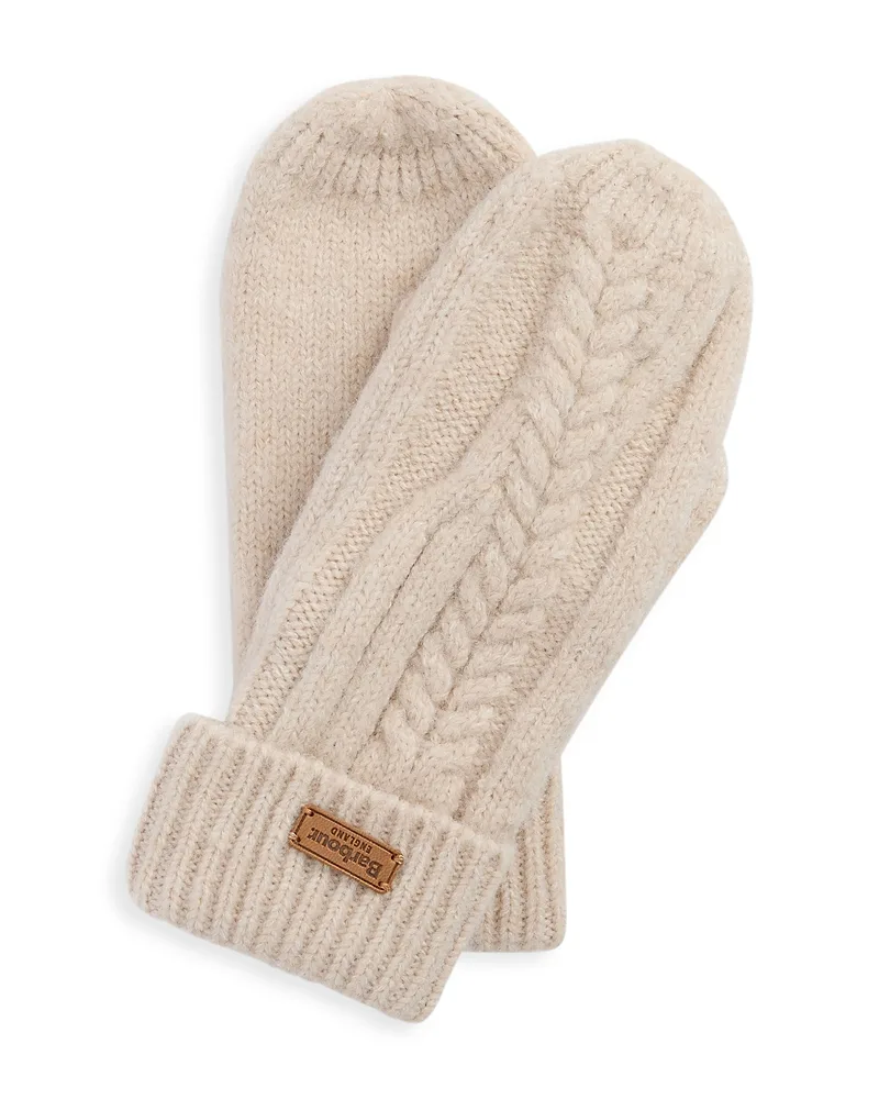 Elsdon Cable Knit Mittens by Barbour