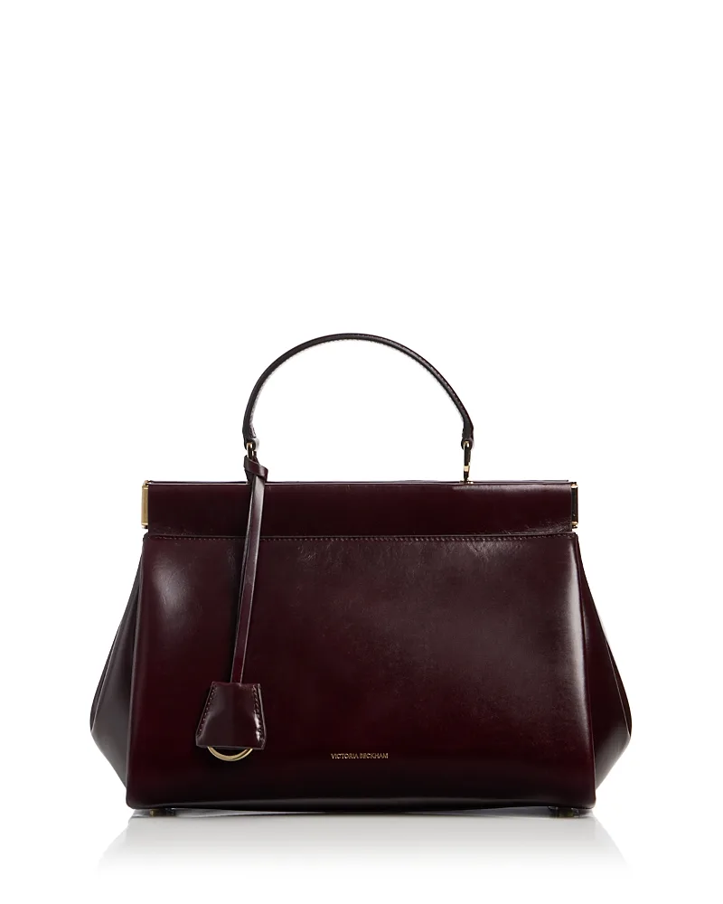 Sloane Frame Leather Top Handle Bag by Victoria Beckham