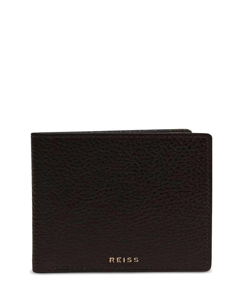 Cabot Grainy Leather Bifold Wallet by Reiss